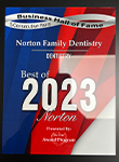 Norton Family Dentistry Best of 2023 award