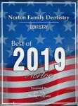 Norton Family Dentistry Best of 2019 award