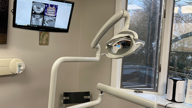 Modern dental exam room