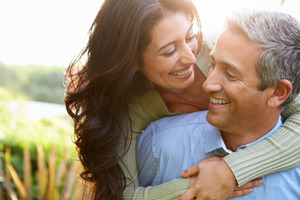 Young couple with nice smiles